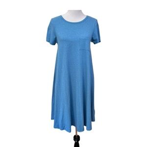 LuLaRoe Sky Blue Carly Dress Size XS Leggings Material